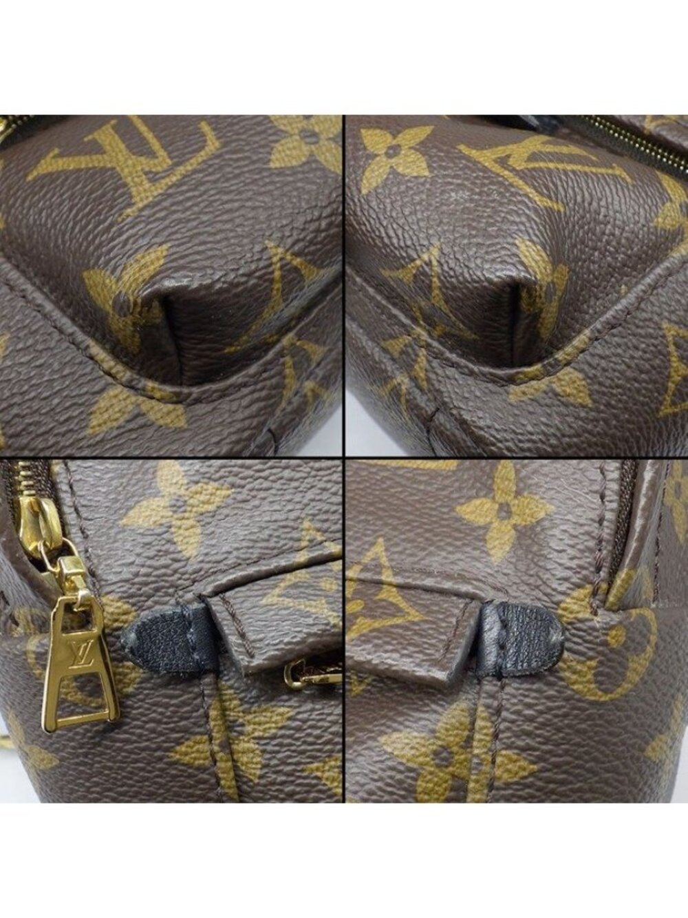Louis Vuitton Backpack Palm Springs Mini Brown Monogram Canvas Leather - Picture 8 of 11